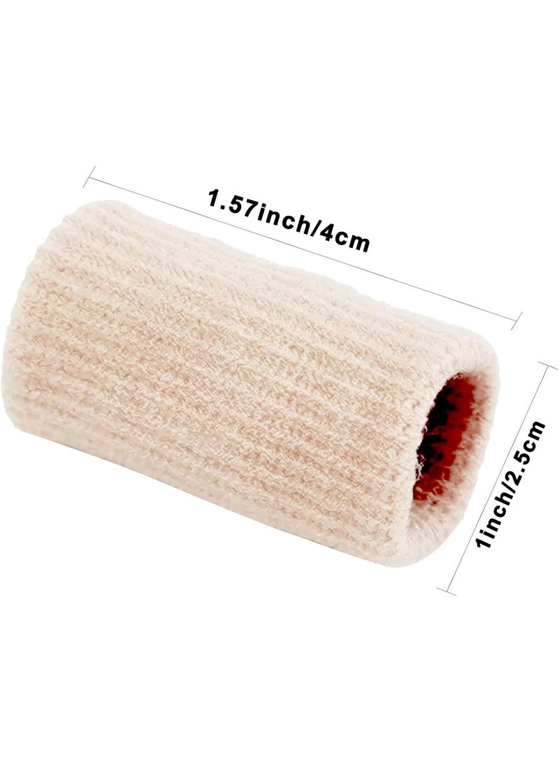 Finger Sleeves, Thumb Splint Brace For Finger Support, Breathable Elastic Finger tape, Compression pression Protector For Reliving Pain, Triggger Finger, Compression Aid For Sports, 10PCS (Beige) - Image 3